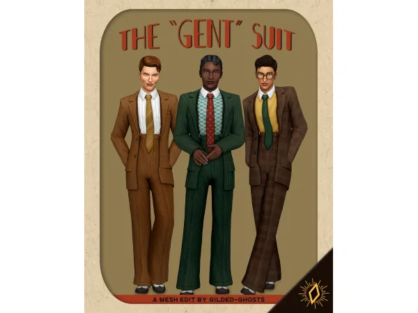 Maxis Match The Gent Suit by gilded_ghosts - The Sims 4 Custom Content