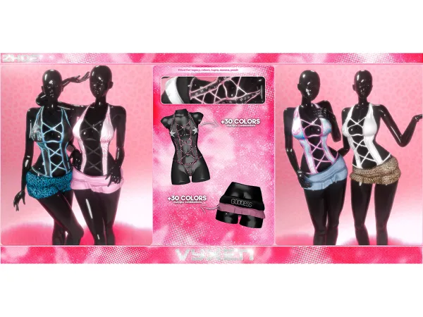 Alpha vyxen. zhoe set demo - The Sims 4 custom content