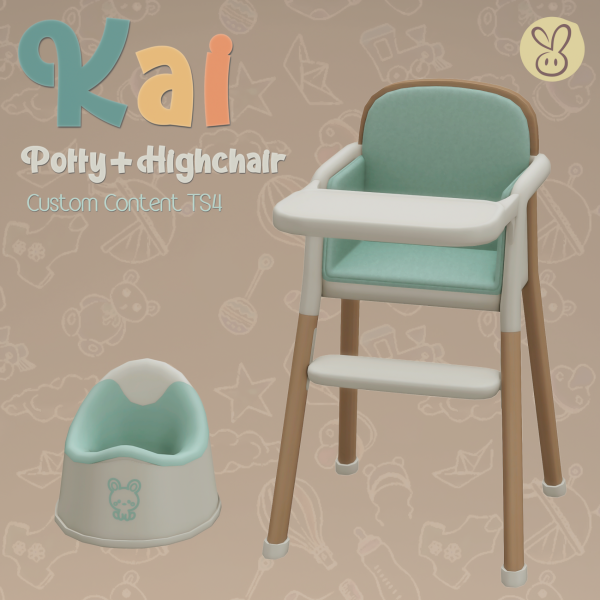 Maxis Match KAI PottyHighchair by lemonbunny - The Sims 4 Custom Content