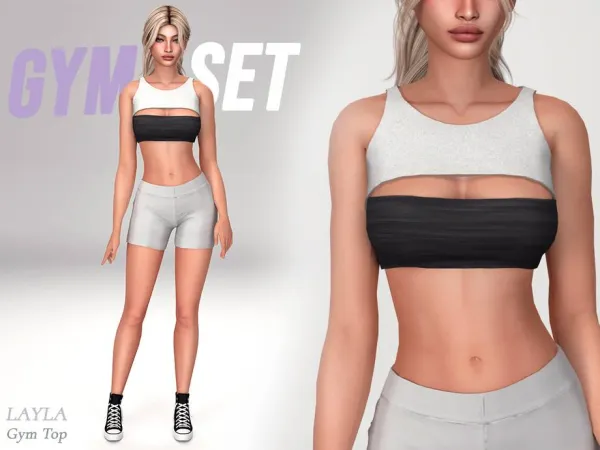 Alpha curseforge Female Cropped Tank Top by layla - The Sims 4 Custom Content