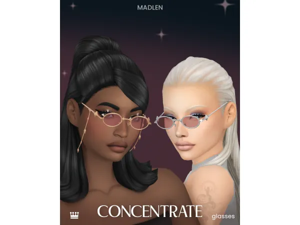 Maxis Match CONCENTRATE Glasses by madlen - The Sims 4 Custom Content