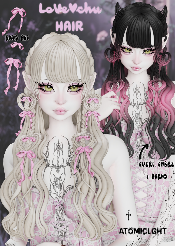 Maxis Match Lovechu Hair by simsfinds - The Sims 4 Custom Content