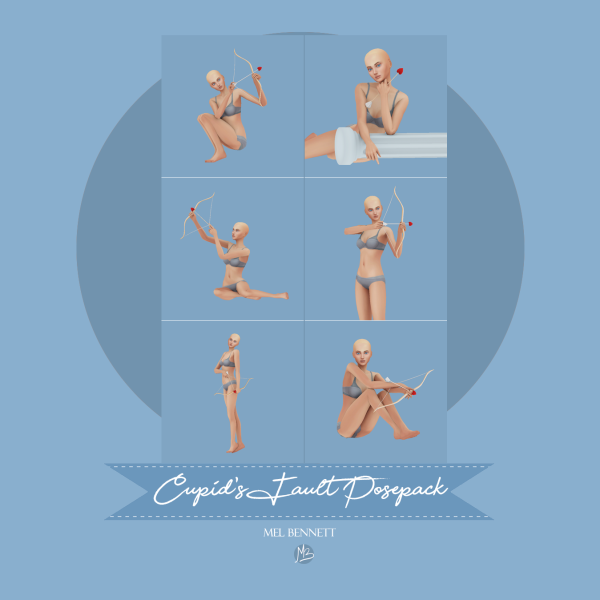 Mix Cupid's Fault Acc and Posepack by melbennett - The Sims 4 Custom Content