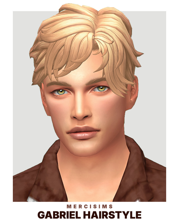 Maxis Match Gabriel Hairstyle by simsfinds - The Sims 4 Custom Content