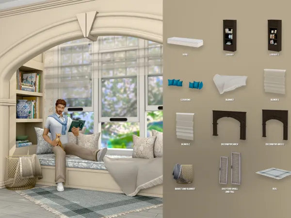 Alpha Cozy Alcove - The Sims 4 Custom Content