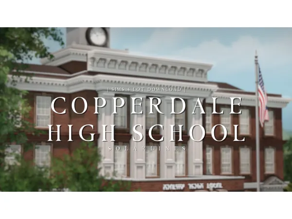 Maxis Match Copperdale High School by Solarlines - The Sims 4 custom content