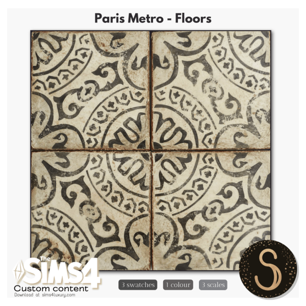 Alpha Sims4Luxury Paris Metro Floors by simsfinds - The Sims 4 Custom Content