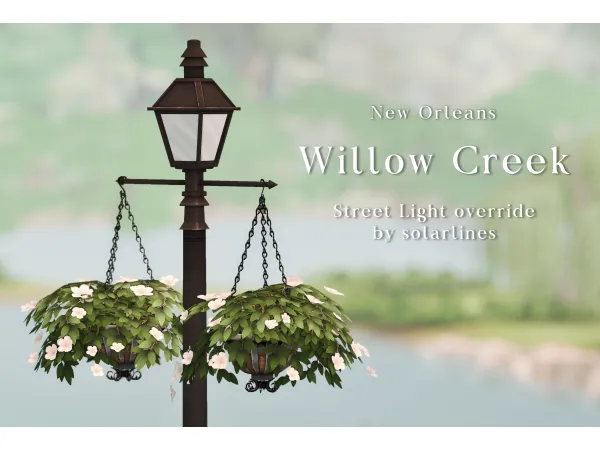 Mix Willow Creek Street Light override by simsfinds - The Sims 4 Custom Content