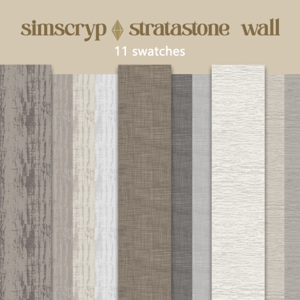Alpha simscryp Stratastone Wall by simsfinds - The Sims 4 Custom Content