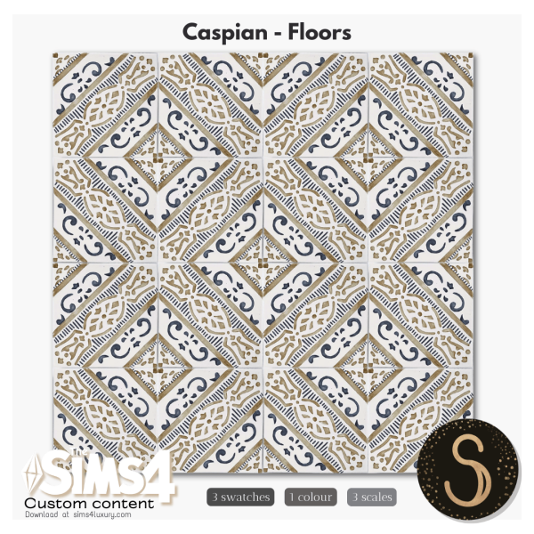 Mix Sims4Luxury Caspian Floors by simsfinds - The Sims 4 Custom Content