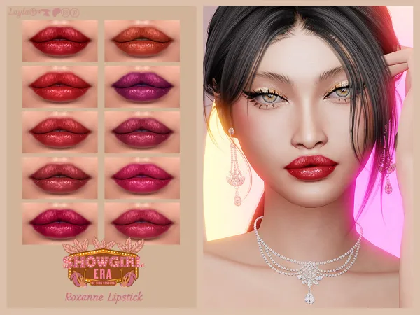 Alpha Roxanne Lipstick by Layla - The Sims 4 Custom Content