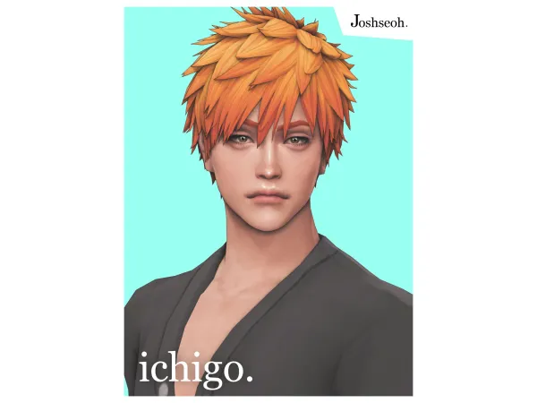 Maxis Match Ichigo Hair by jo_se_oh - The Sims 4 Custom Content