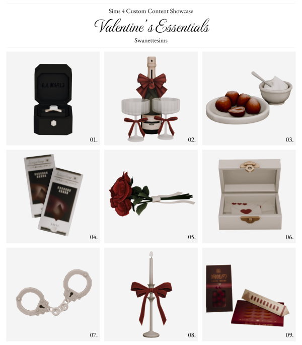 Maxis Match Valentines Essentials by simsfinds - The Sims 4 Custom Content