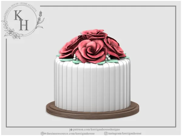 Alpha [khd] sweetheart blossom cake by kerriganhouse - The Sims 4 Custom Content