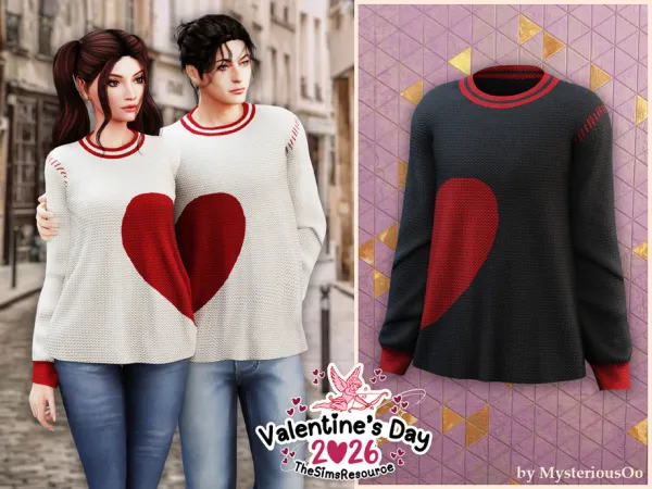 Male - Cozy knit heart sweater by MysteriousOo