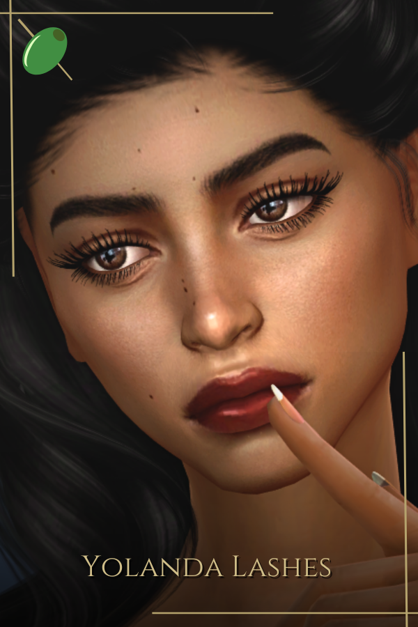Alpha Yolanda Lashes by pitted0live - The Sims 4 Custom Content