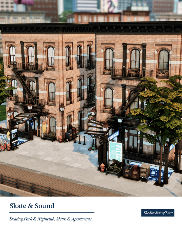 Maxis Match SkateSound Skateboarder's Hangout San Myshuno by simsfinds - The Sims 4 Custom Content