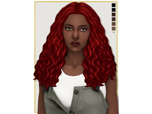 Maxis Match MADDA female hair by laeska - The Sims 4 Custom Content