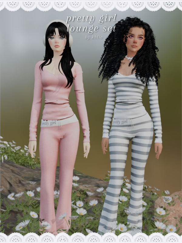 Maxis Match pretty girl lounge set by simsfinds - The Sims 4 custom content