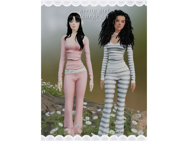 Maxis Match pretty girl lounge set by khlia - The Sims 4 custom content