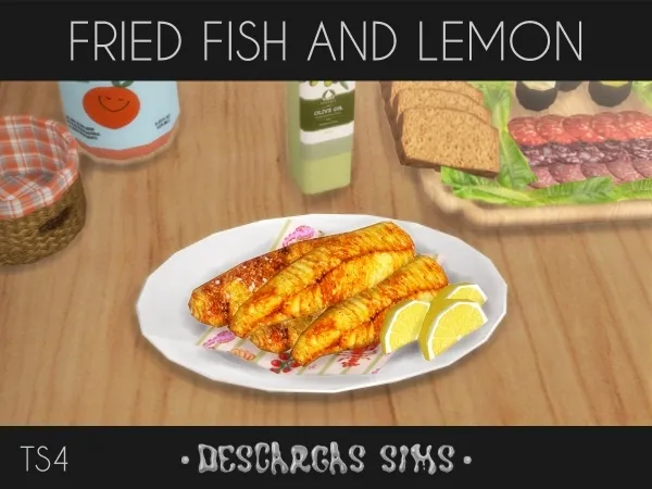 Alpha Fried Fish - The Sims 4 Custom Content