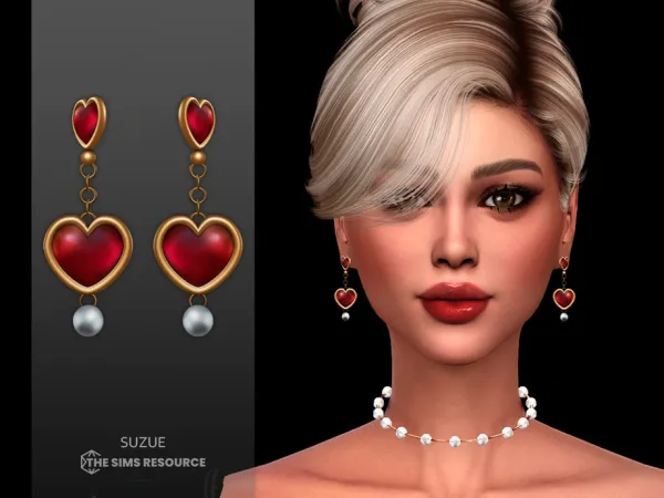 Alpha Alma Earrings V2 by thesimsresource - The Sims 4 Custom Content