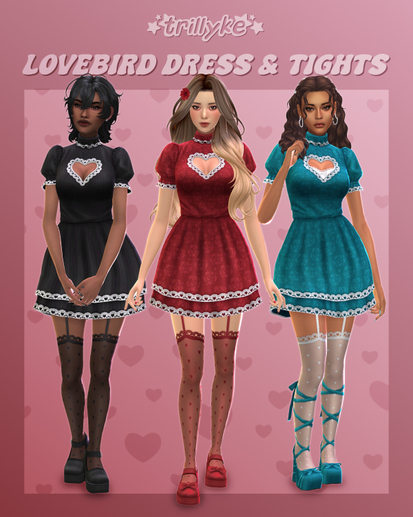 Maxis Match Lovebird Dress Tights by simsfinds - The Sims 4 Custom Content