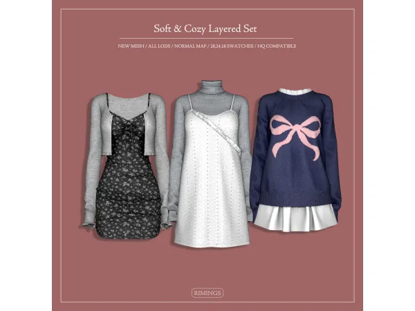 [RIMINGS] Soft & Cozy Layered Set