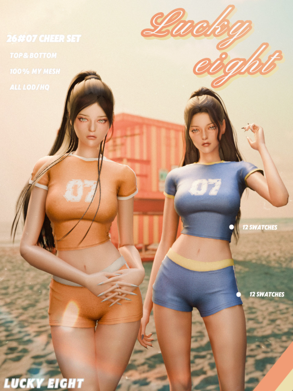 Alpha Cheer Set by simsfinds - The Sims 4 Custom Content