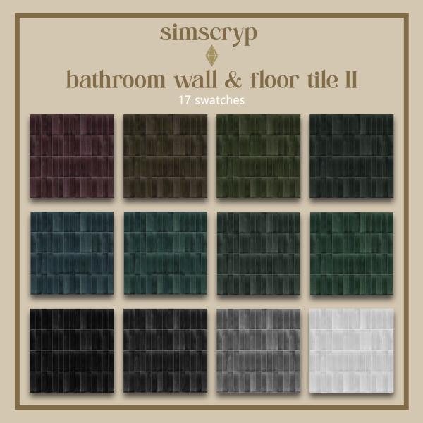 Alpha simscryp bathroom wallfloor tile II by simsfinds - The Sims 4 Custom Content