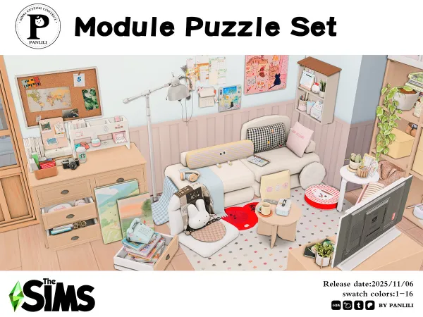Maxis Match Module Puzzle Set by simsfinds - The Sims 4 Custom Content