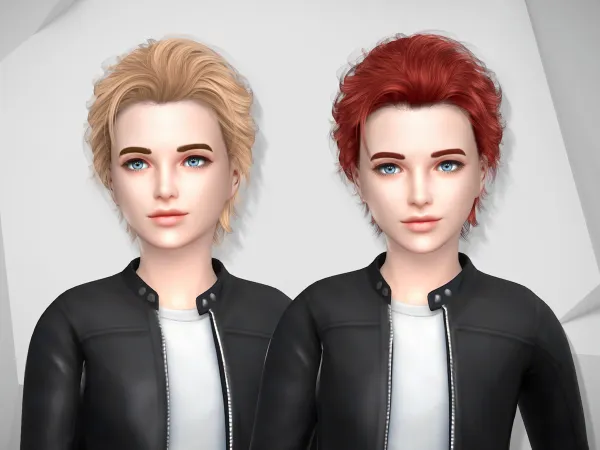 Alpha Daniel Hairstyle (Child) by Cazy - The Sims 4 Custom Content