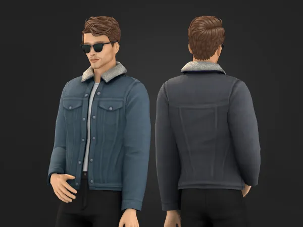 Maxis Match Adrian Set Denim Jacket by modcollective - The Sims 4 Custom Content