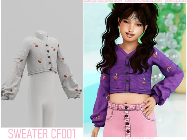 Alpha Sweater CF001 - The Sims 4 custom content
