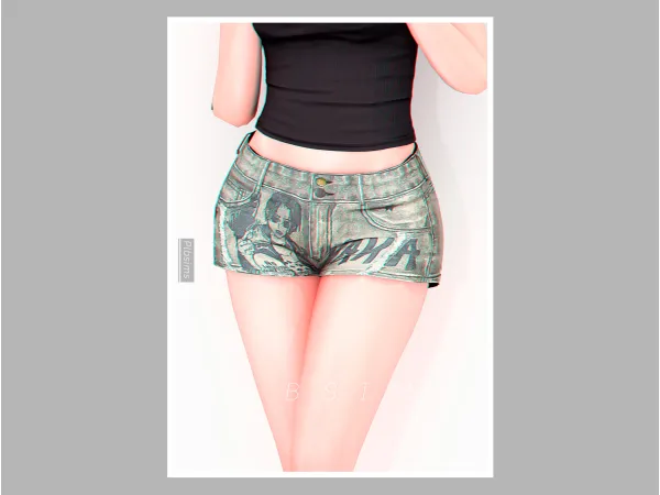 Alpha ud83eudea9 M.O y2k Mini Shorts ud83eudea9 - The Sims 4 custom content