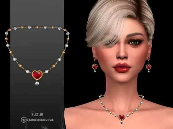 Alpha Alma Necklace by Suzue - The Sims 4 Custom Content