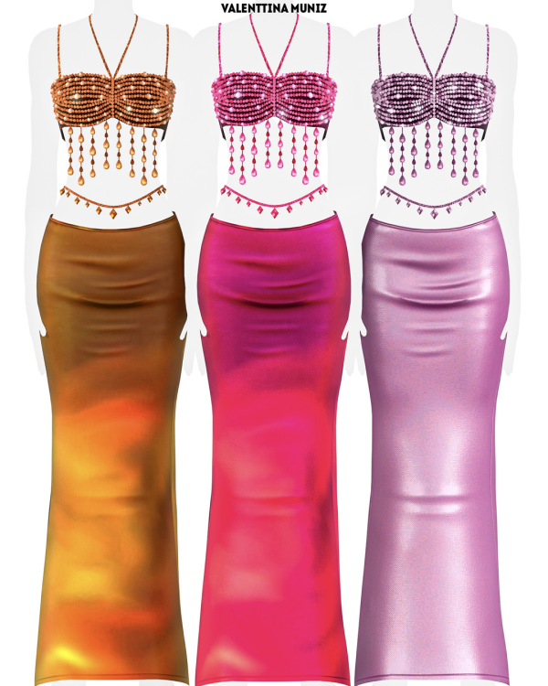 Alpha Stellar Dress Marinada Collection ✨🐚 1/3 by valentinamuniz - The Sims 4 custom content