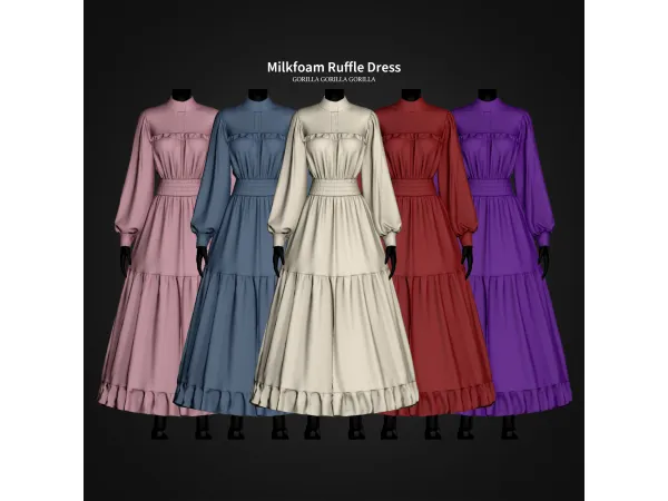 Milkfoam Ruffle Dress by gorillax3