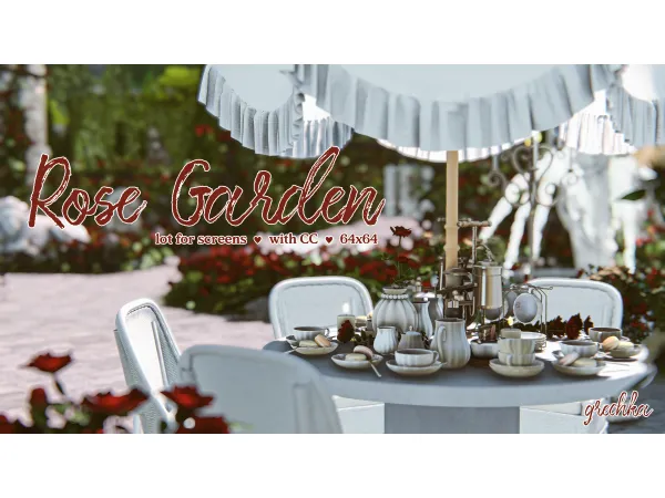 Mix lot for screens u00abrose gardenu00bb - The Sims 4 Custom Content