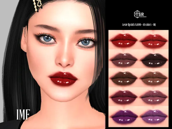 Alpha IMF Lexie Lipstick N699 by thesimsresource - The Sims 4 Custom Content