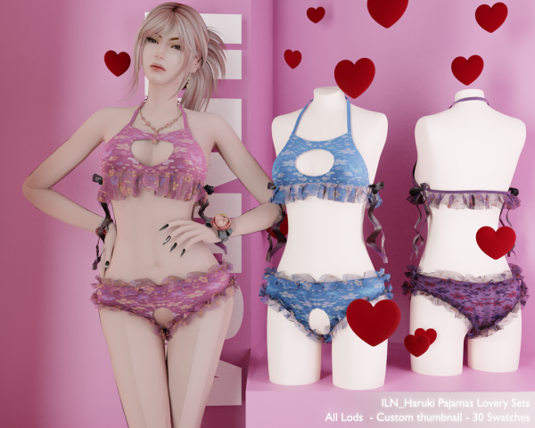 Alpha ILN Haruki Pajamas by ilenes4 - The Sims 4 Custom Content