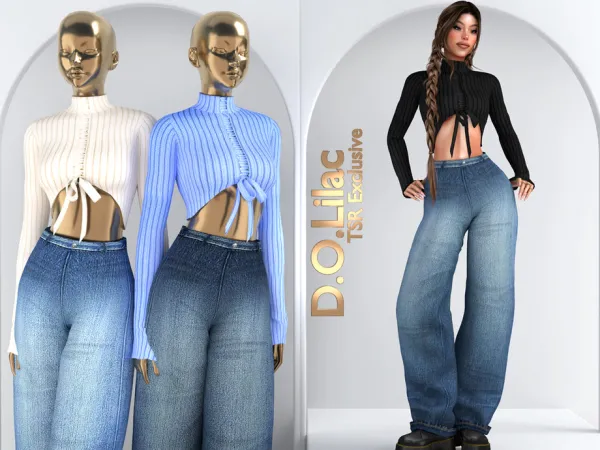 Alpha Street Casual Set DO125 by d-o-lilac - The Sims 4 Custom Content