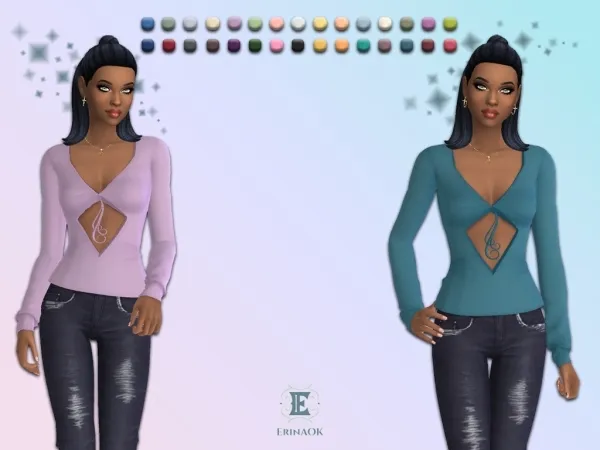 Mix ErinAOK Womens Top 020626 - The Sims 4 Custom Content
