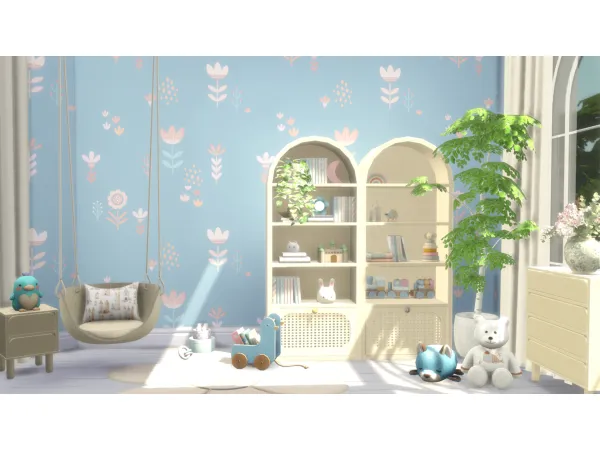 Maxis Match Ellies Wallpaper by philo - The Sims 4 Custom Content