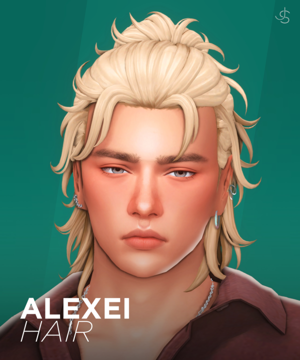 Maxis Match Alexei Hair by simsfinds - The Sims 4 Custom Content