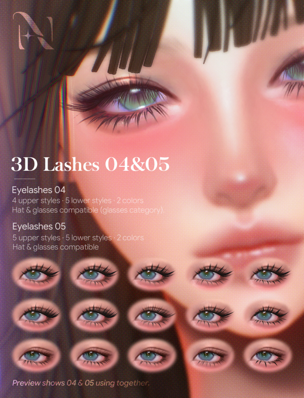 Alpha 20260204 makeup set lashes by simsfinds - The Sims 4 Custom Content