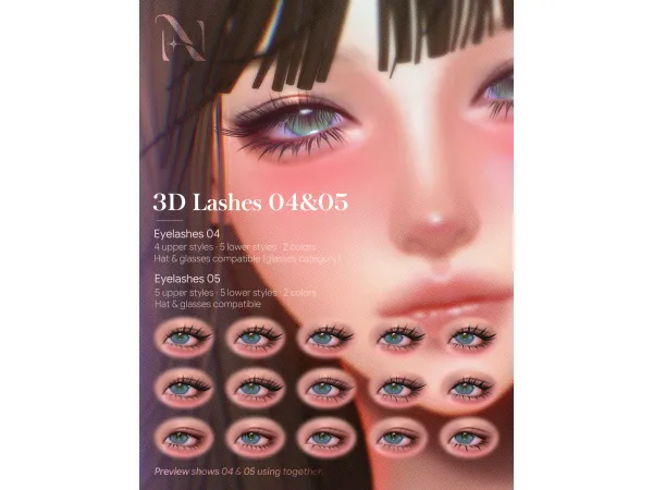 Alpha 20260204 makeup set lashes by NthngNthng - The Sims 4 Custom Content