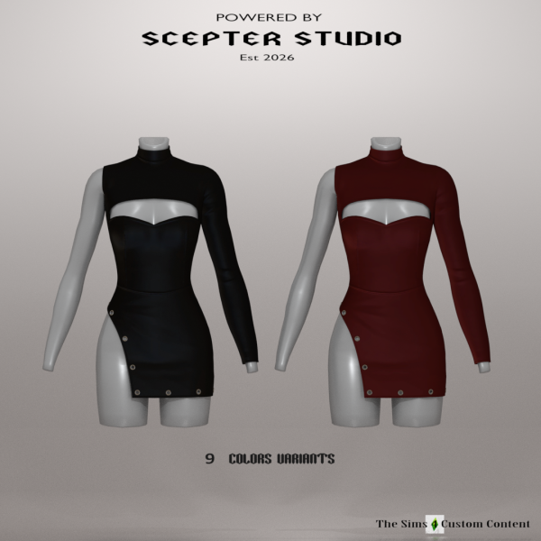 Alpha Luna Maxi Dress by scepterstudio - The Sims 4 Custom Content