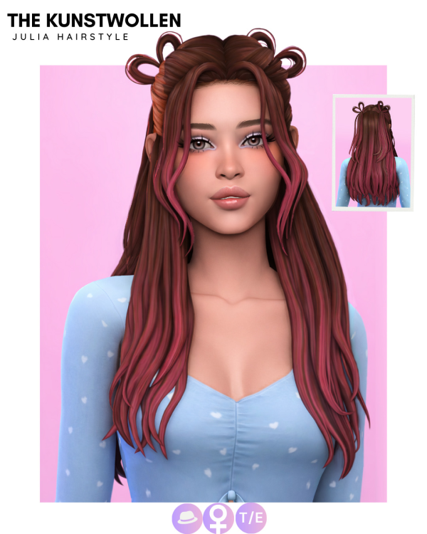 Maxis Match Julia hairstyle by simsfinds - The Sims 4 custom content