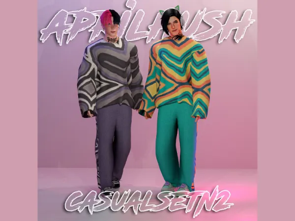 Maxis Match [aprilhush] casual set N2 top by aprilhush - The Sims 4 Custom Content